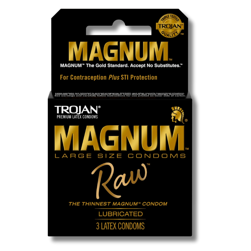 TROJAN CONDOM 3 CT MAGNUM RAW [453034]