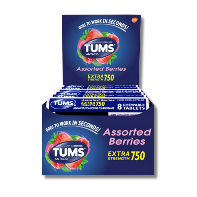 TUMS ANTACID 8 CT 750 EXTRA ASSORTED BERRIES [452178]