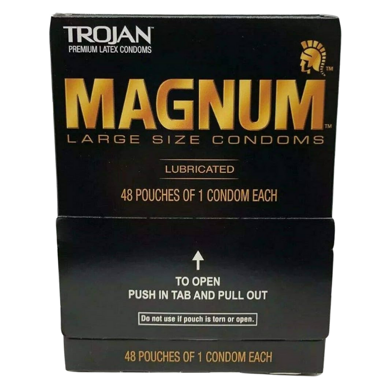 TROJAN CONDOMS 48 CT MAGNUM BOX [453022]