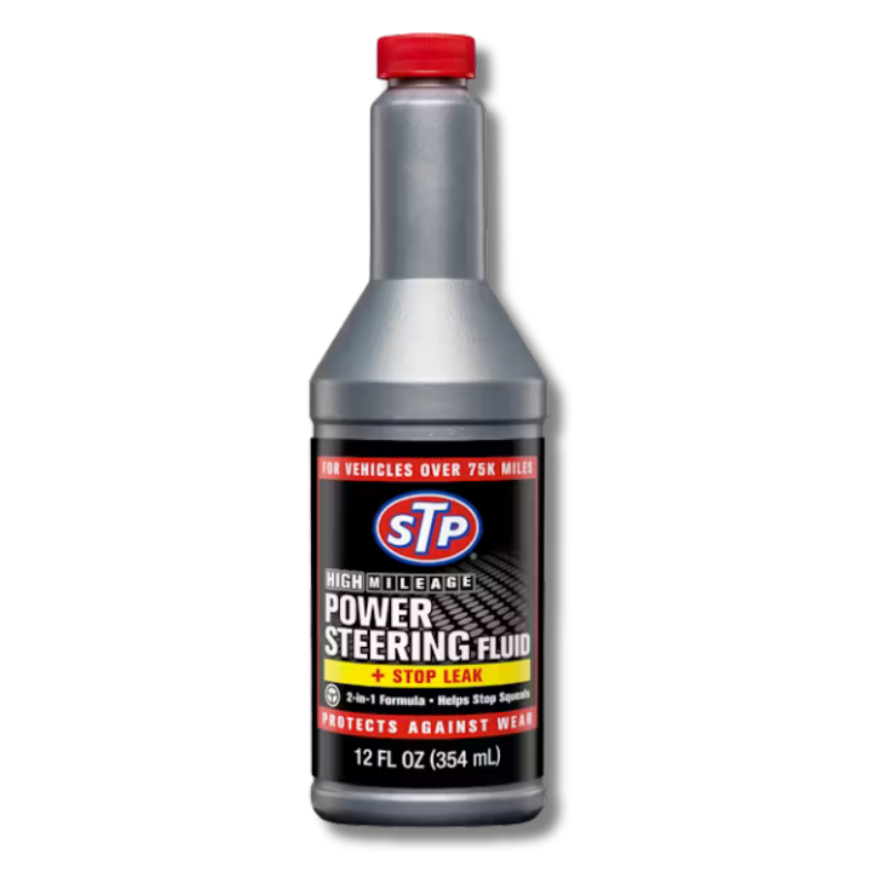 STP ADDITIVES 12 OZ HIGH MILEAGE POWER STEERING FLUID + STOP LEAK [18666]