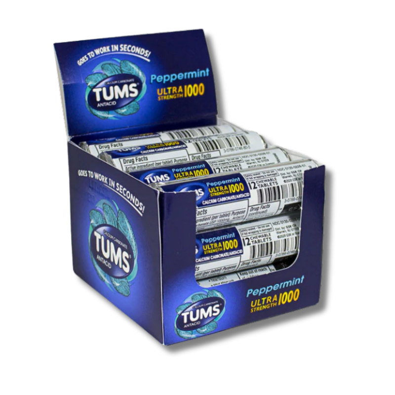 TUMS ANTACID 12 CT 1000 ULTRA PEPPERMINT [745358]