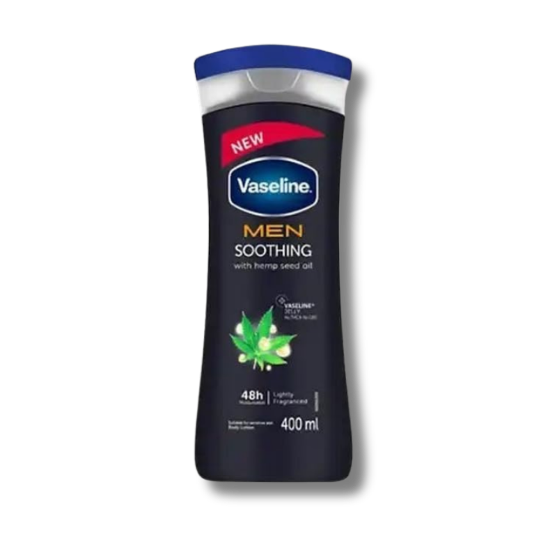 VASELINE BODY LOTION 400 ML MEN SOOTHING HELM SEED OIL [86623]